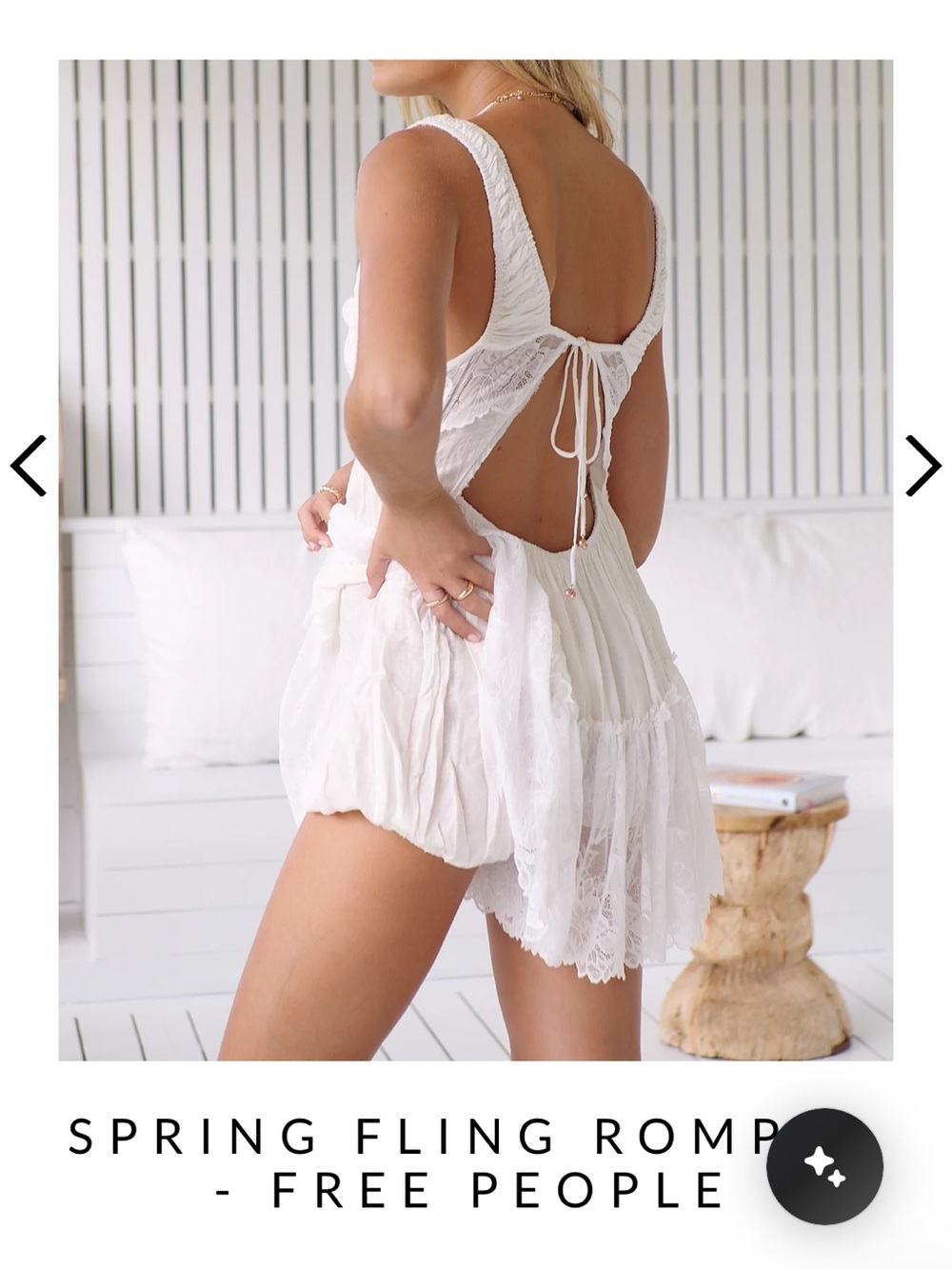 Free People White Lace V-Neck Mini Dress - Picture 2 of 9